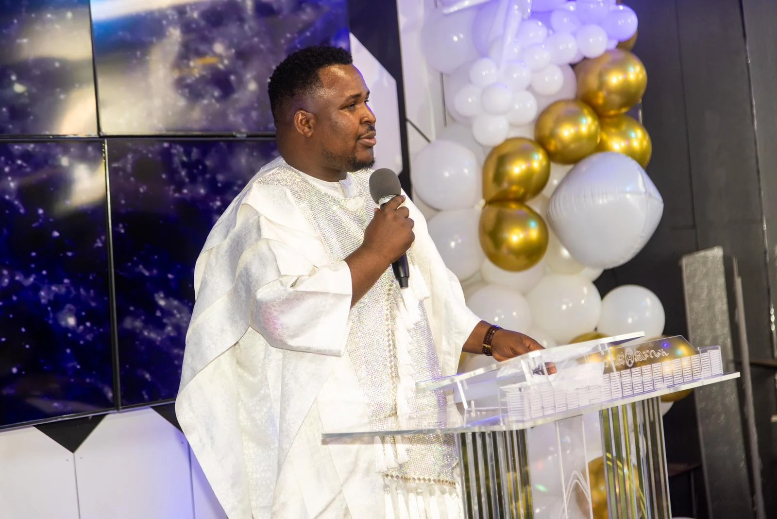 Pastor Silas ministering at OFM Los Angeles